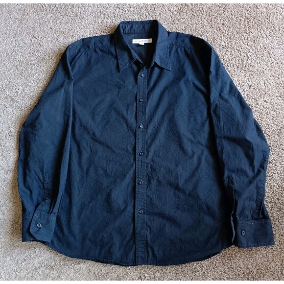 Pronto Uomo Other - Pronto Uomo Button Up Shirt Men's Size 2XL Western Textured Print Black